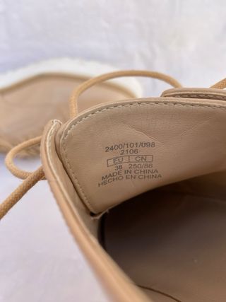 Zapatos Oxford Zara Plataforma Beige