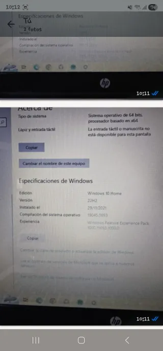 Ordenador portátil HP Plata/Blanco
