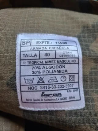 Pantalón corto militar Camuflaje Infantería