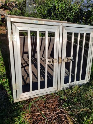 Jaula Perro Aluminio Doble Puerta