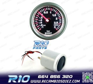 RELOJ PRESIÓN TURBO FONDO NEGRO ILUMINADO