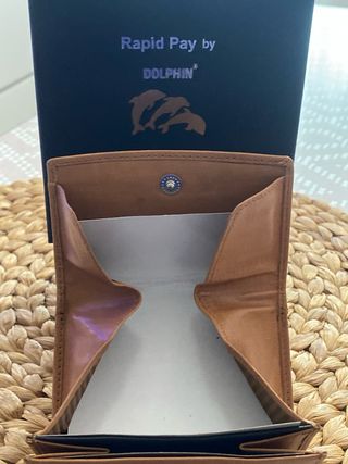 Cartera de piel de búfalo unisex Dolphin