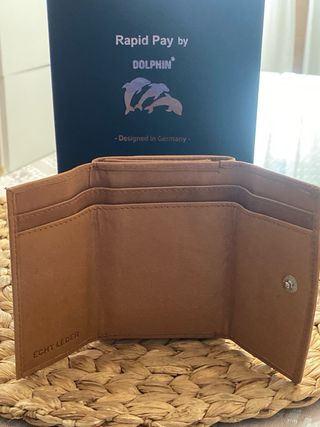 Cartera de piel de búfalo unisex Dolphin