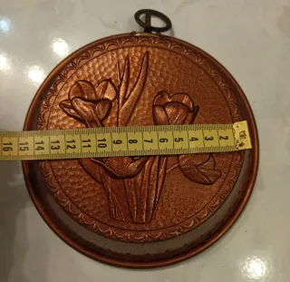 Stampo ciotola rame vintage tulipani