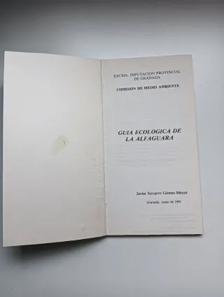 Guía ecológica de la Alfaguara. Javier Navarro Góm