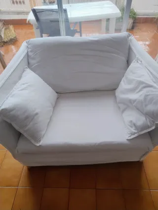 Sofá IKEA BACKSÄLEN 1.5 plazas blanco