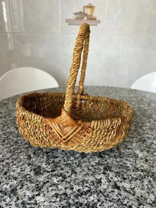Cesta Decorativa de Mimbre – Hecha en Francia
