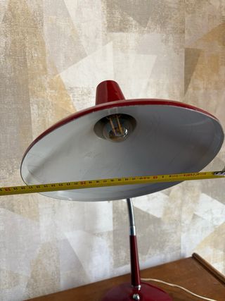 Lampada da tavolo anni '50 rossa