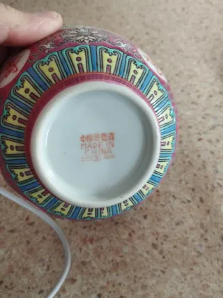 2 Cuencos y 3 Cucharas Porcelana China