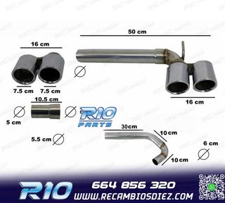 KIT ESCAPE BMW F30 F31 LOOK M3 COLAS DOBLES AMBOS LADOS