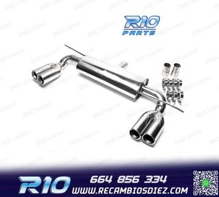 SILENCIOSO ESCAPE DOBLE SALIDA EN INOX VOLKSWAGEN VW GOLF V