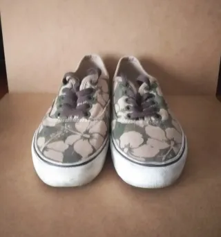 Zapatillas Estampado Floral/Caqui