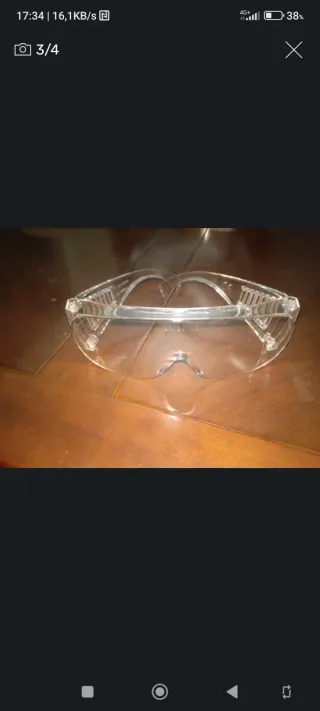 Gafas de seguridad transparentes nuevas a estrenar