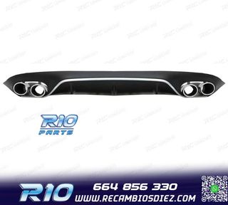 DIFUSOR MERCEDES CLASE E C238 17-19 LOOK AMG E53 PLATA + COL