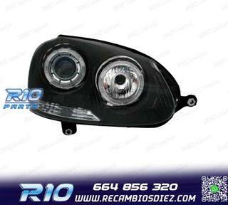 FAROS VOLKSWAGEN VW GOLF 5 03-08 OJOS ANGEL FONDO NEGRO