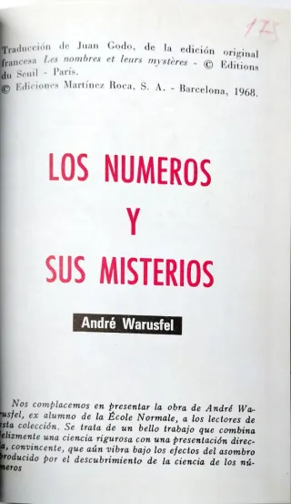 Los números y sus misterios. Las Matemáticas moder