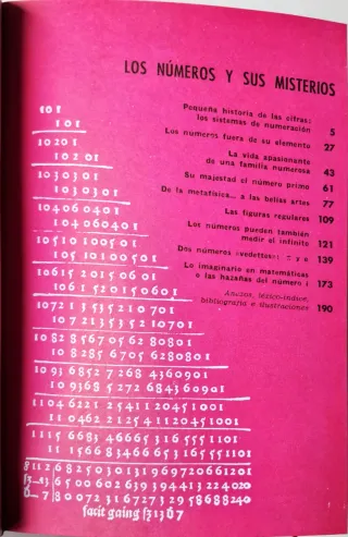 Los números y sus misterios. Las Matemáticas moder