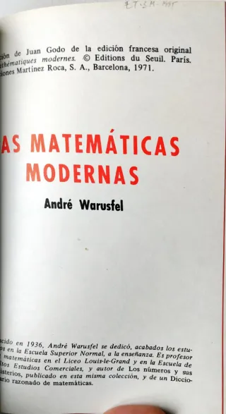Los números y sus misterios. Las Matemáticas moder