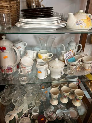 Lote Vajilla, Teteras, Copas Vintage