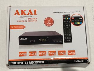 Decodificador Akai TDT HD DVB-T2 Excelente Estado!