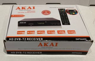 Decodificador Akai TDT HD DVB-T2 Excelente Estado!