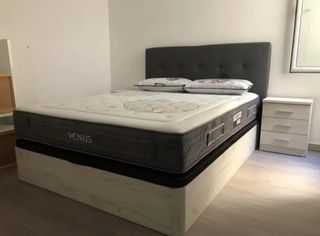 Canapé abatible madera con colchones Viscoelastica