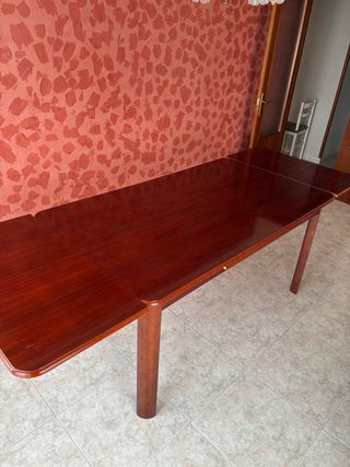 Mesa comedor extensible madera