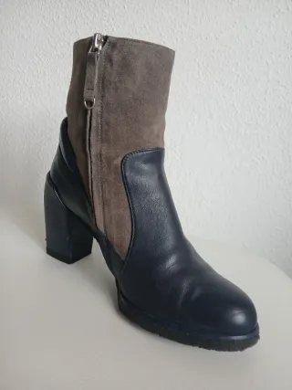 Botines Audly London Piel y Ante Talla 38