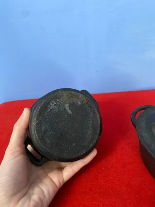 Set 2 Pentole Ghisa Coperchio