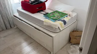 Cama 90 dos colchones y estructura