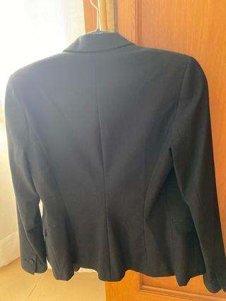 Americana Zara Basics Mujer Negra