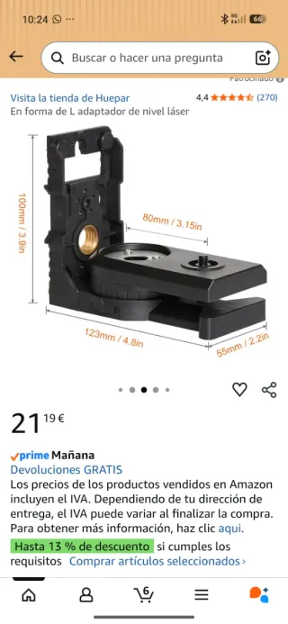 Adaptador Nivel Láser Huepar L