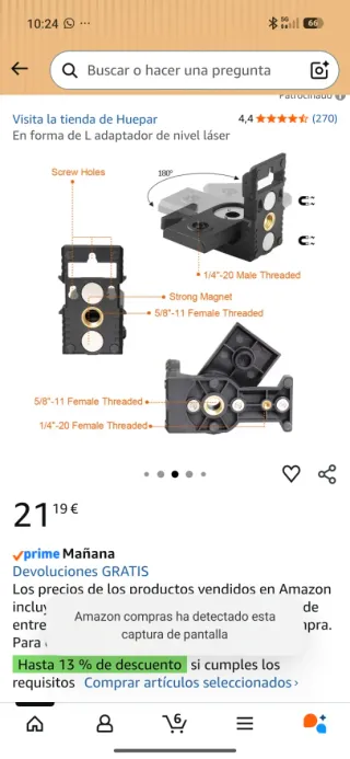 Adaptador Nivel Láser Huepar L