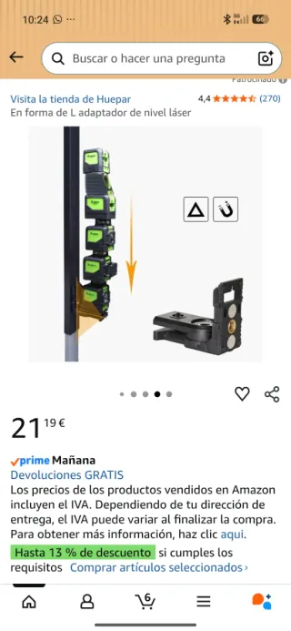 Adaptador Nivel Láser Huepar L