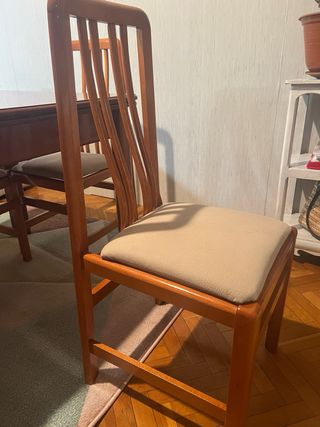 Mesa Comedor Extensible Madera + 6 Sillas