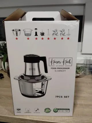 Procesadora de alimentos con accesorios