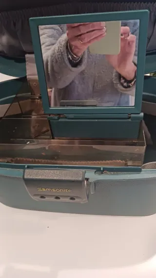 Beauty case vintage Samsonite verde