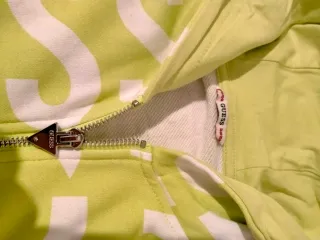 Felpa Guess con cappuccio verde taglia S/M