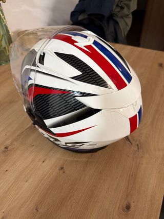 Casco Moto Caberg Azul, Rojo y Blanco