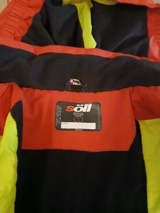 Giubbotto da sci Söll rosso e verde