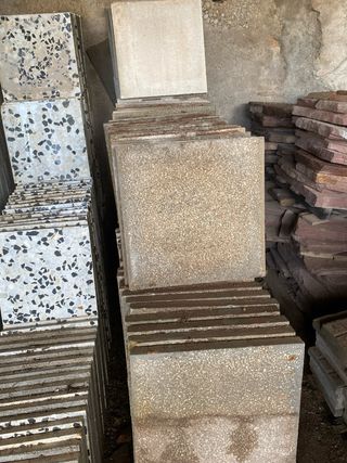 Baldosas Terrazo Exterior 40x40x3 Gris (200 uds)