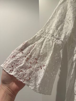 Blusa Pedro Del Hierro encaje blanca