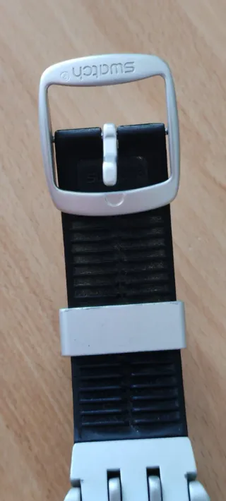 Orologio Swatch Cronografo Uomo Argento Nero