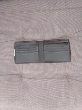 Cartera de piel BMW negra