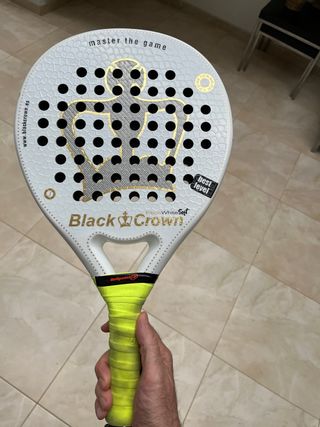 Pala Padel Black Crown White Soft