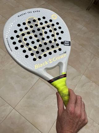 Pala Padel Black Crown White Soft