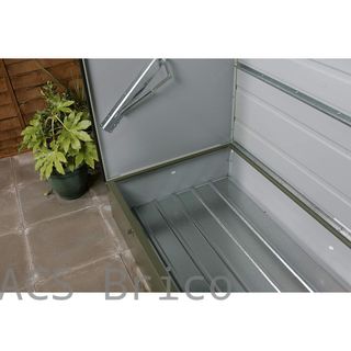 Baúl Arcón Guardabicis Metálico Antracita - 196x89x133 cm - Trimetals