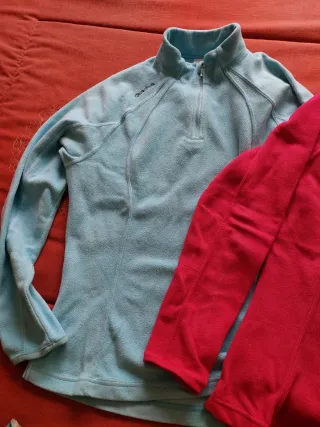 2 Felpe Polari Quechua Blu Turchese e Rosso