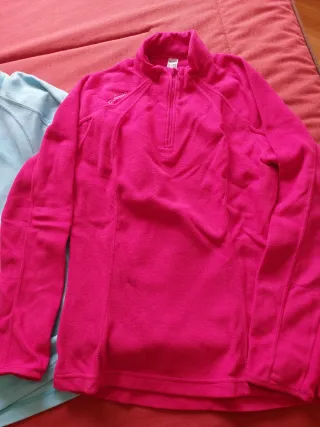 2 Felpe Polari Quechua Blu Turchese e Rosso