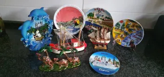 Lote de recuerdos del mundo